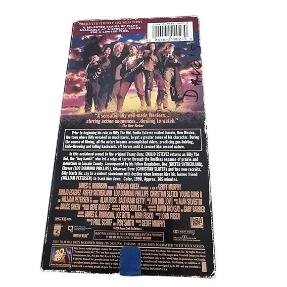 Young Guns II VHS Tape (1990, 20th Century Fox)‎ - Picture 2 of 4